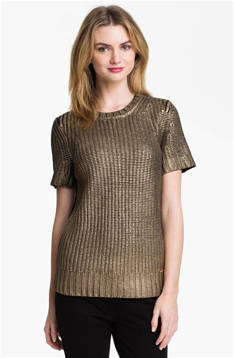 michael kors gold knit sweater|Michael Kors sweaters outlet.